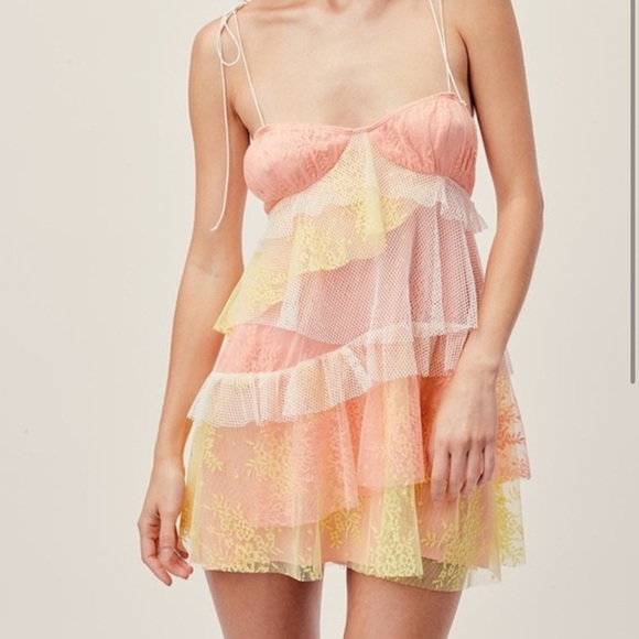 For Love And Lemons Sorbet Lace Mini dress - Picture 1 of 5